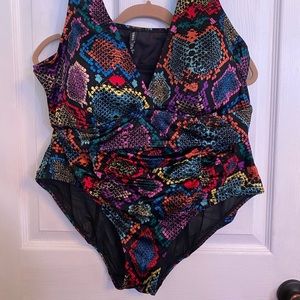 SNAKE SKIN SHINE PRINT SWIM BIKINI Torrid